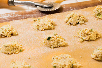 home made pasta (ravioli)
