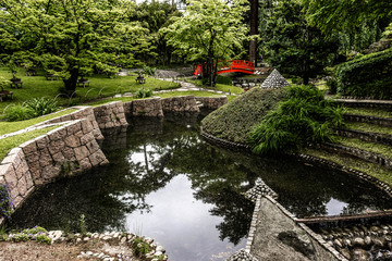 Japanese motives in Albert Kahn Park. Boulogne-Billancourt Paris