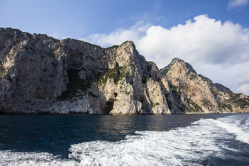 cliffs of Capri island, Capri, Italy