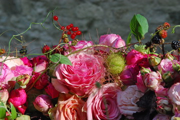 rosa Blumenbouquet