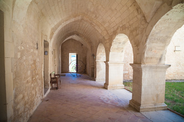 Fototapeta na wymiar The old abbey of St.Hilaire near the village Lacoste in Provence 
