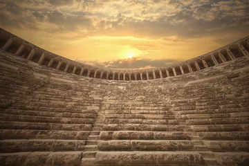 Keuken spatwand met foto Old amphitheater Aspendos in Antalya, Turkey © Sondem