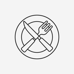 tableware line icon