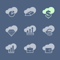 Business and infographics icons set  