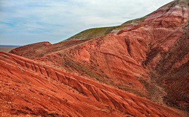 Landscape of the mountain Bogdo. Russia.