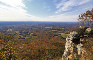 Fototapeta na wymiar View of North Carolina from Pilot Mountain