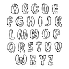 Black alphabet letters for your Design