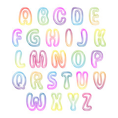 Set of colorful letters. Alphabet for your Design