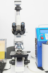 The image of the professional medical laboratory microscope
