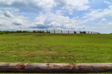 Fototapeta na wymiar Horse Fence horizon