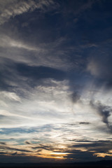 Fototapeta premium Dramatic cotton candy sky cloud texture background