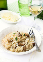 Risotto with mushrooms ceps boletus and cheese