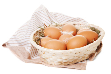 Fresh organic eggs