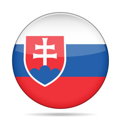 button with flag of Slovakia