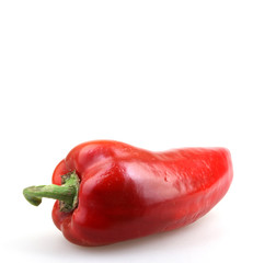 Red chilli peppers on white background