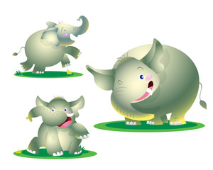 cute elephant naughty action