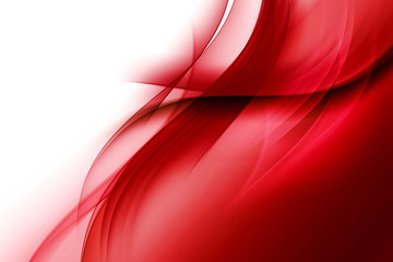 Red Abstract Waves Art Composition Background
