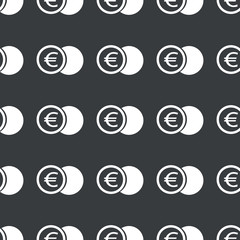 Straight black euro coin pattern