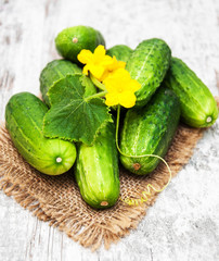 Fresh cucumbers