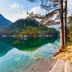 Majestic mountain lake in Fernsteinsee
