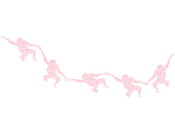Fototapeta premium 申 桜 年賀状