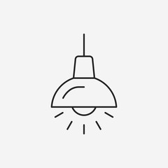 lamp line icon