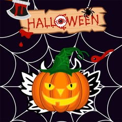 illustration of Halloween nigh