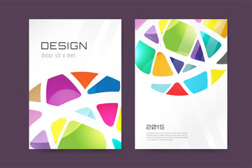 Vector globe brochure template. Abstract arrow design and
