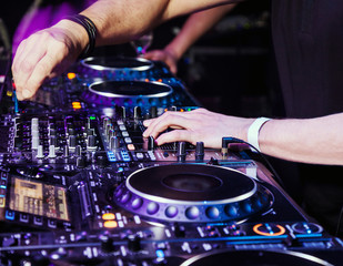 Dj playing the track