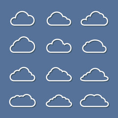 Clouds icons 