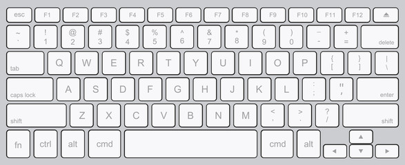 Vector modern computer keyboard background