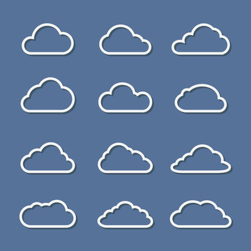 Clouds icons 