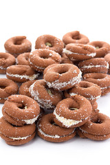 fRESH TASTY COOKIES ISOLATED ON WHITE BACKGROUND