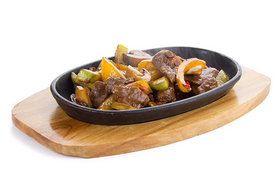 Thai beef salad, grill beef with salad.