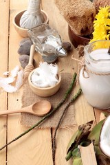 Coconut and milk , oil coco for organic healthy food and beauty