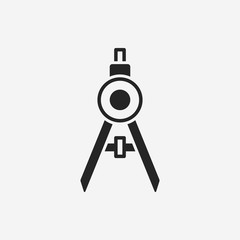 Stationery compasses icon