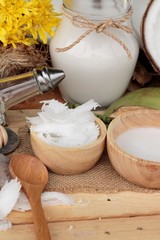 Coconut and milk , oil coco for organic healthy food and beauty