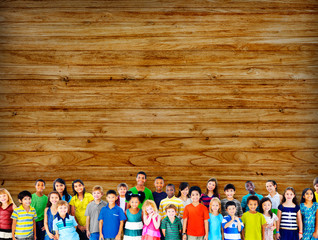 Obraz premium Children Kids Childhood Friendship Happiness Diversity Concept