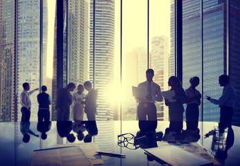 Obraz premium Business People Talking Conversation Communication Interaction C