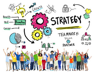 Strategy Solution Tactics Teamwork Growth Vision Concept
