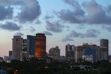 Fort Lauderdale skyline at twilight