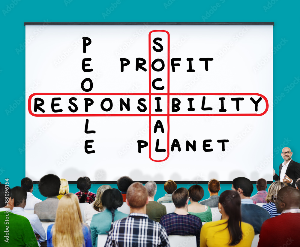 Wall mural Social Responsibility Reliability Dependability Ethics Concept