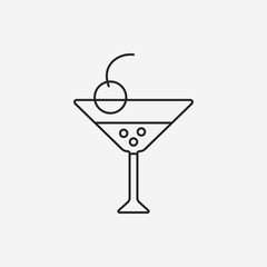 champagne line icon