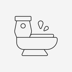 Toilet seat line icon