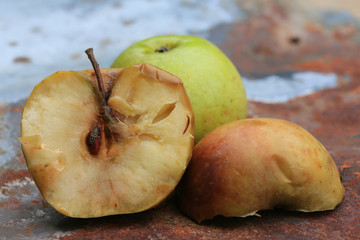 rotten apple green
