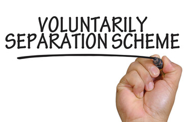 hand writing voluntarily separation scheme