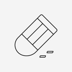 eraser line icon
