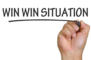 hand writing win win situation