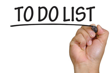hand writing to do list