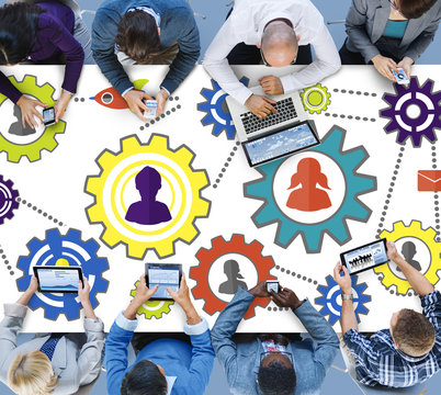 Team Functionality Industy Teamwork Connection Concept